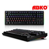 앱코 HACKER K315 텐키리스 갈축 축교환 측면 RGB 라이팅 이중사출 게이밍 기계식 키보드 블랙