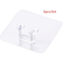 6 개/대 6*6cm 투명 홈 작은 후크 자기 접착 스토리지 후크, 1207
