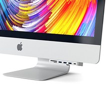 Satechi 알루미늄 Type-C 클램프 허브 Pro USB-C 데이터 포트 3 USB 3.0 MicroSD 카드 리더 (iMac Pro 및 iMac 2017 이상 지원) (실버)