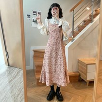 [랜덤플레이] 민소매 플라워 원피스