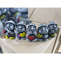 제주 돌하르방 열쇠고리(5형제)