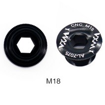 있고 크랭크 커버 나사 알루미늄 합금 CNC 가공 크랭크셋 M19 M20 1 개, [01] Black M18, 1개