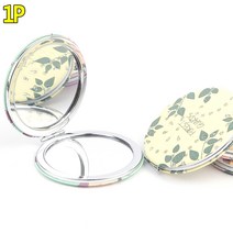 휴대용 접이식 원형 양면 손거울, 색상랜덤