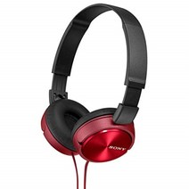 SONY 소니 밀폐형 접이식 헤드폰 인강 게이밍 음악감상 저음 고음에강한 MDRZX310, 레드