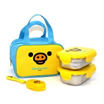 키이로이토리 스텐도시락세트 가방 스푼포함