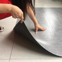 장판 플라스틱 모방타일 스티커식 바닥 땅에접지되는 판혁 가정용 내마모성 상업용 고무받침바닥 계단 베란다 미끄럼방지 거실 ., T08-석문 813/1.8mm, 기본