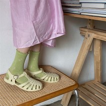 여성 양말 독특한 긴목 사계절