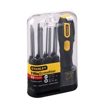 STANLEY 스크류드라이버 9 웨이 세트 10종 세트, 1개