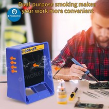 국소배기장치 fa-400 솔더 철 연기 흡수기 bga 재 작업 esd fume extractor 활성탄 필터 스폰지가있는 흡연 도구, 110v, 나는 플러그
