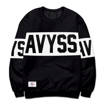 와이티클로젯 배색AV 기모면 맨투맨 티셔츠