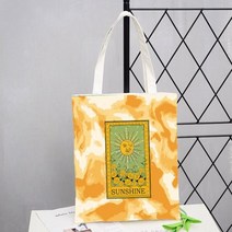 프린트 대용량 캔버스 패션 가방 여성용 트렌드 숄더백 에코 토트백 쇼핑용 여름 가방, 갈색 설탕