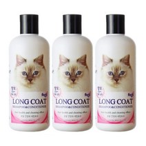 포비스 고양이 전용 샴푸 300ml 샴푸린스겸용, 장모 장모용, 3개