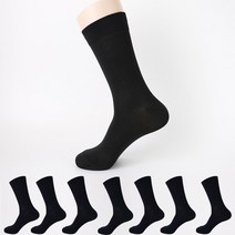 PRS 남성용 실켓원사 장목 정장양말 8켤레