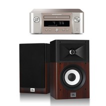 마란츠 M-CR612 + JBL Stage A130 분리형 오디오 미니 컴포넌트 세트, 스피커(블랙), M-CR612(블랙)