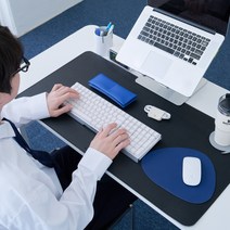 누보 데스크 매트 책상 미끄럼 방지 데스크패드, 블랙