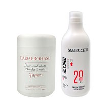 다다토모 이로하스 다이아몬드 화이트 파우더 블리치(탈색약) 500g + 셀렉티브 6% 산화제 1000ml
