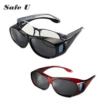 안경위에 바로쓰는 세이프 유 선글라스 검정색/브라운색 1세트