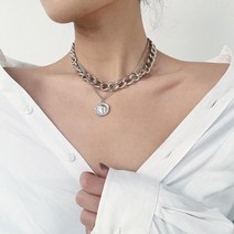 더블 레이어드 코인 체인 써지컬 박스증정 목걸이 이니셜목걸이 20대생일선물 여자친구생일선물 심플목걸이 목걸이줄