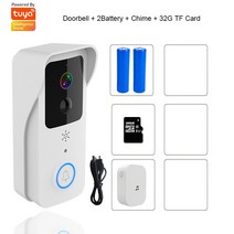 IoT Ai 인터폰 비디어폰 설치 교체 Tuya-무선 비디오 초인종 디지털 비주얼 인터콤 와이파이 2.4G 5GHZ 방, 05 T32-w4