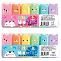 초등학생 여아 곰돌이 형관펜 12개 중학생입학선물 문구용품 시험준비 다꾸 문구 칼러