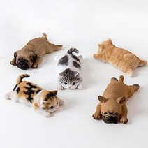 엎드린 고양이 강아지 마그넷 자석 장식, 강아지(퍼그)