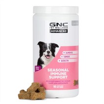 강아지영양제 GNC Pets 심혈관 지원을 위한 고급 개 보조식품 심장 건강 및 건강을 90 Ct 소프트 츄 강아지 미국산 씹기 쉬운, [10] 면역 지원, [02] 90 카운트