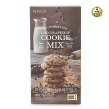 라이브잇 피코크 쫀득한 초코칩쿠키 만들기 쿠키믹스, 4개, 265g