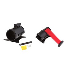GHSHOP 2pcs 2m 벽 마운트 Stanchion 대기열 배리어 확장 개폐식 벨트 레드, 멀티