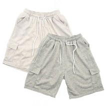 남자 카고 반바지 데일리 쭈리 원단 밴딩 여름 남성 면바지 치노 슬렉스 정장 쿨바지 점프 슈트 5부 숏 #2192EO