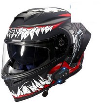 블루투스 헬멧 시스템 풀페이스 오토바이헬멧 경량 일체형 바이크 하이바 3XL, 32_베놈+투명쉴드+3종세트포함