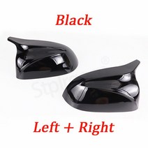 [한걸음] 스마트 블박 룸미러 2PCS Rearview 외부 사이드 미러 캡 BMW X3 G01 iX3 X4 G02 X5 G05 X6 G06 X7, 01 Black