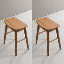 리바트 뉴시나몬 원목스툴의자 2개세트, 단일옵션