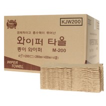 와이퍼 중형 200매 4겹 KJW200, 200매*4카톤/박스