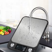 커피전자거을 핸드드립 주방 저울 계량 식품 저울 스마트 전자 디지털 저울 스테인레스 및, 검은색, 15kg