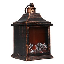 구우스 불타는 모닥불 무드등 LED 불멍램프 실내 감성 인테리어 캠핑 선물 크리스마스 겨울 벽난로 침실, Type 2(건전지.USB형)