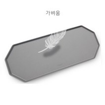 팔각 트레이 옥타곤 트레이 식탁매트 쟁반 팬, 프레즌트 블랙