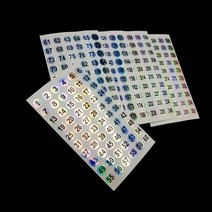 원형 홀로그램 숫자 스티커 1P 번호 표시 라벨 카운트