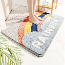 발매트 레인보우 아이방 주방 욕실 화장실 발매트 러그, 대형_별따기