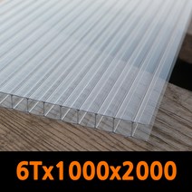 PC판 폴리카보네이트 복층PC판 렉산 6T 1M x 2M(5장), 1. PC판 6T 1M x 2M(투명) (5장**), 5개