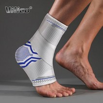 Vilico 발목 브레이스 조정 가능한 지지 보호 탄성 압축 가드 러닝 붕대 랩, ab009-gy, m