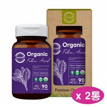 네추럴라이즈 엽산효능 임산부 유기농 엽산 권장량 임신준비 영양제 90정 2박스