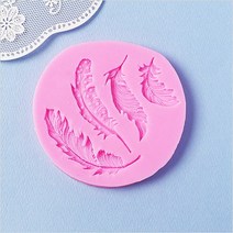 파스텔크래프트 수제몰드 4구깃털 10.5cm