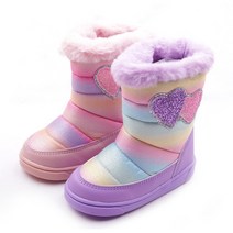 주니어 아동 겨울방한화 mg무지개스키 패딩털부츠br