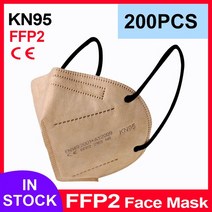 보호대 KN95 마스크 CE FFP2 얼굴 5 겹 필터 보호 건강 관리 입, [11] Gold 200pcs, 11 Gold 200pcs