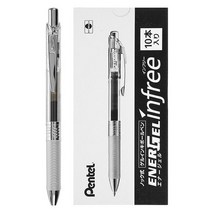 펜텔 인프리 볼펜 0.7mm BL77TL-A, 에너겔블랙, 10개