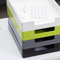 이면지 A4 용지 조립식 트레이 비품 정리 수납 선반 도구정리, 색상, 그레이