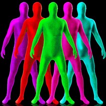 야광맨 쫄쫄이 전신 타이즈 의상 펄 옵션 (1pcs) 분장 클럽 파티용품, 1개입, [색상랜덤]전신 펄 타이즈(FREE사이즈)