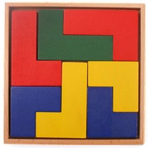 베스트키즈 수학교구 도형분할 테트로미노퍼즐 교구+교재 세트, 단품