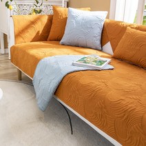 클라우드소파 수입쇼파 3인 소파 자카드 소재 커버 1 2 3 4 인용 거실 장식 쿠션, [03] Orange