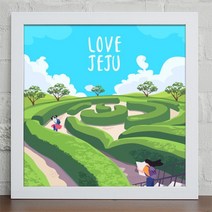 [바보사랑] iy576-제주스토리_인테리어액자, 프레임/타입:블랙/F-말과함께